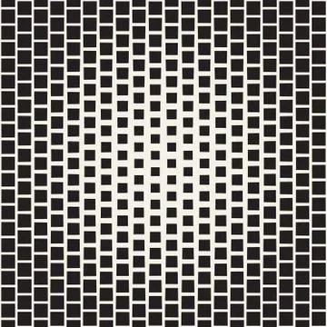 Stylish Minimalistic Halftone Grid. . Vector Seamless Black and White Pattern 스톡 일러스트