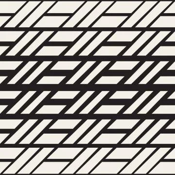 Stylish Minimalistic Halftone Grid. . Vector Seamless Black and White Pattern Illustrazione stock