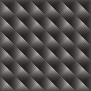 Stylish Minimalistic Halftone Grid. Vector Seamless Black and White Pattern Stock Illustration