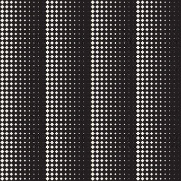 Stylish Minimalistic Halftone Grid. Vector Seamless Black and White Pattern 스톡 일러스트