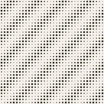 Stylish Minimalistic Halftone Grid. . Vector Seamless Black and White Pattern 스톡 일러스트