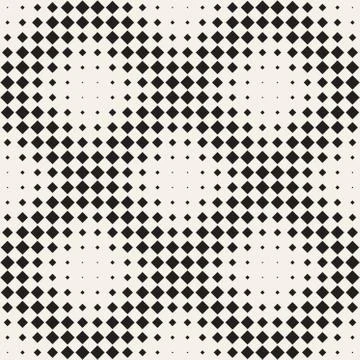 Stylish Minimalistic Halftone Grid. Vector Seamless Black and White Pattern Stockillustratie