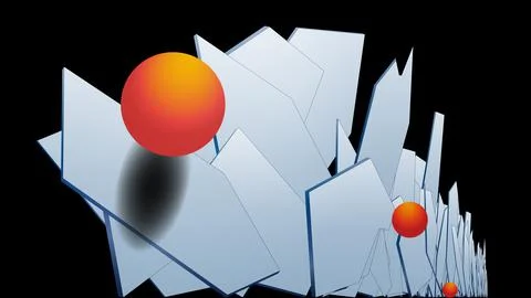 Stylish modern 3D polygonal background of vertical hexagons with metal surface イラスト素材