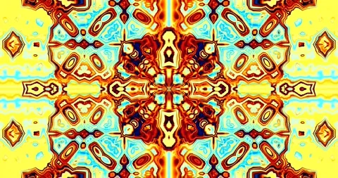Stylish Modern Baroque Elegant Tile Kaleidoscope Seamless Loop Stock Footage 159747103