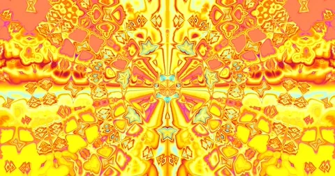 Stylish Modern Baroque Elegant Tile Kaleidoscope Seamless Loop Stock Footage 159751516