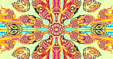 Stylish Modern Baroque Elegant Tile Kaleidoscope Seamless Loop Stock Footage 159752305