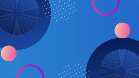Stylish modern geometric patterns with gradient circles Stock Footage 296622476