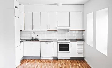 A stylish modern kitchen interior Stock Photos