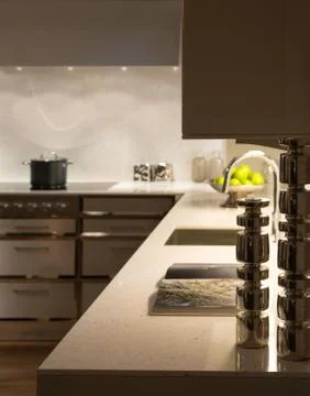 Stylish modern kitchen Stock Photos