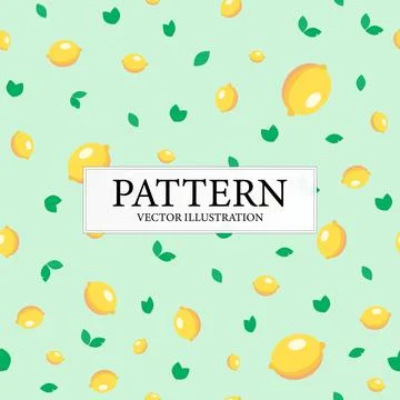 Stylish modern pattern set of yellow lemons - Vector Stock Illustration