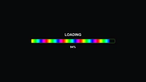 Stylish modern progressbar animation with vibrant colors and clear loading .. Stock Footage 326526167