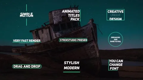 Stylish Modern Titles 스톡 After Effects