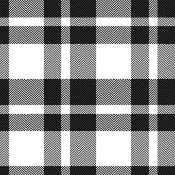 Stylish monochrome herringbone plaid pattern.  Perfect for textile design, fa Stock Illustration