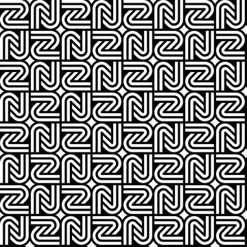 Stylish monochrome linear geometric pattern イラスト素材