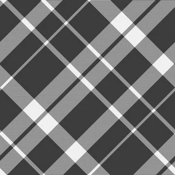 Stylish monochrome plaid pattern.  Elegant geometric design with intersecting Stock Illustration