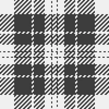 Stylish monochrome plaid pattern.  Geometric textile design with subtle textu イラスト素材