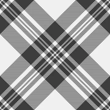 Stylish monochrome plaid pattern, perfect for textile design, website backgro Illustrazione stock