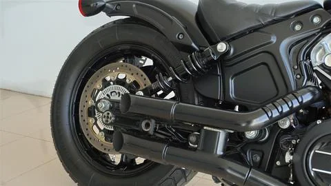 A Stylish Motorcycle Rear View Featuring Modern Design Elements That Are Truly Foto stock