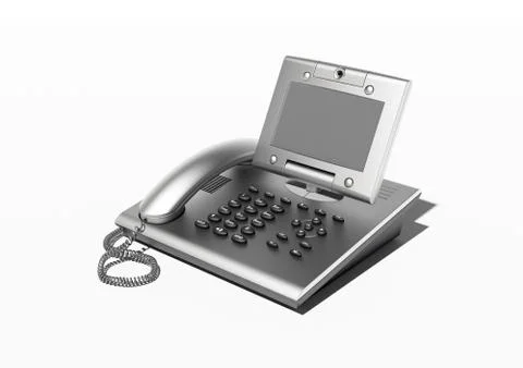 Stylish office phone with copyspace Illustrazione stock