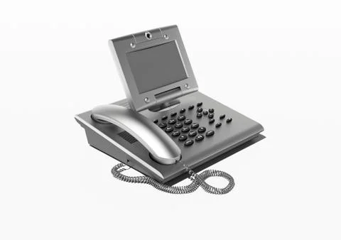 Stylish office phone with copyspace Stock Illustration