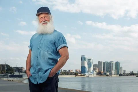 Stylish old man with beard Stock-Fotos