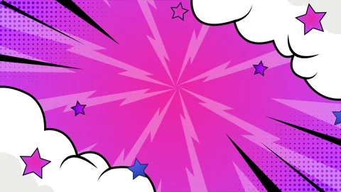 Stylish panels in a comic book style pop art background seamless 4k video Stock Footage 293046074