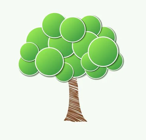 Stylish paper tree. Stock Illustration