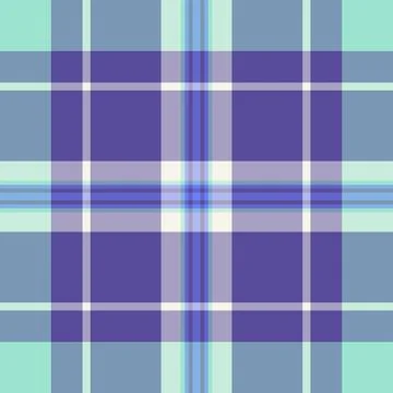 Stylish pastel plaid pattern in soft blues, purples, and mint greens. Perfect Illustrazione stock
