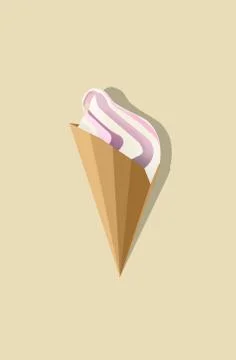 Stylish pattern with ice cream Stock Illustration