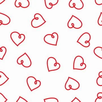 A stylish pattern. seamless texture of hearts. vector graphics Stock Illustration