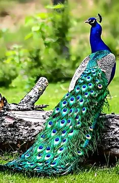 Stylish peacock Stock Photos