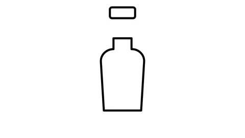 A stylish perfume bottle set on a black background, emphasizing its refined.. Vidéo 332763369
