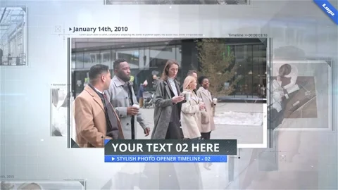 Stylish Photo Opener After Effects stock