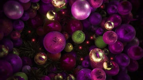 Stylish Pink Baubles Stock Footage 264758958