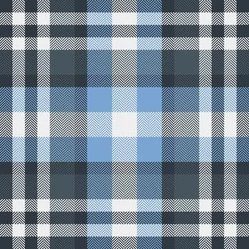 Stylish plaid pattern in blue  gray hues. Classic checkered design conveys tr 库存插图