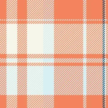 Stylish plaid pattern. Textural cloth design in coral, white, and blue colors Illustration