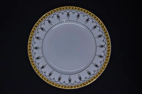 A stylish plate to complement your dinnerware set. Stock Photos
