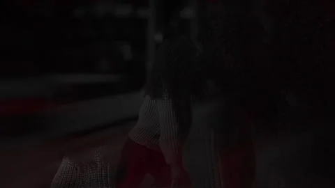 A Stylish Portrait Captured in Dramatic and Striking Lighting with Artistic Stock Footage 289335617