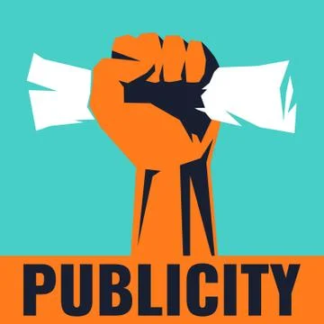 Stylish poster with a fist. Stock Illustration