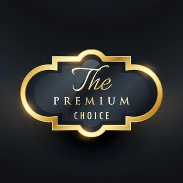 Stylish premium choice label design Illustrazione stock