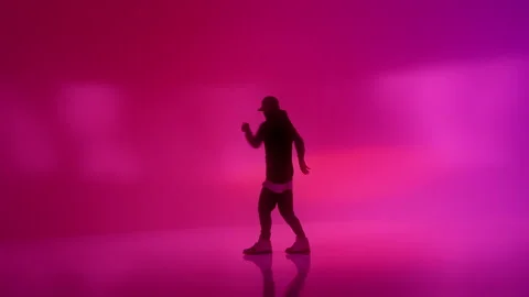 Stylish Professional Dancer Performing a Hip Hop Video stock 195304298