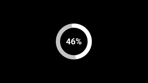 Stylish Progress Bar Fill  Clean black Backdrop, 4K Stock Footage 312776718