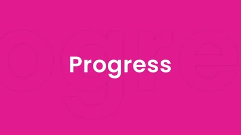Stylish “Progress” text animation with smooth transitions Stock Footage 319149622