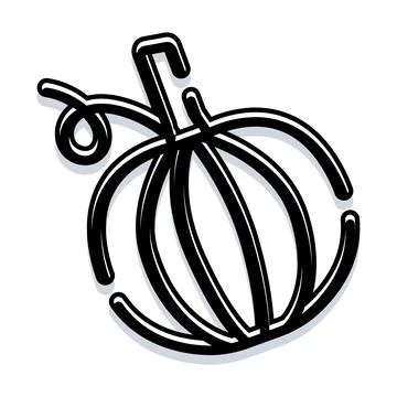 Stylish pumpkin icon symbolizing autumn harvest season Illustrazione stock