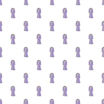 Stylish purple bathrobe seamless pattern on white background Illustrazione stock