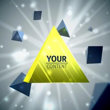 Stylish pyramid cover design Stock Illustration