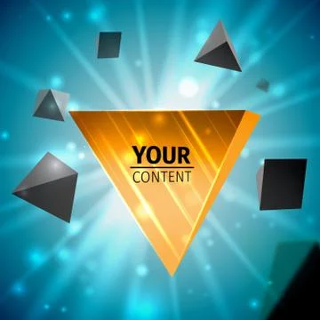 Stylish pyramid cover design Stock Illustration