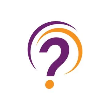 Stylish question mark logo design vector creative illustration concept Stock Illustration