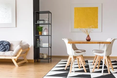 Stylish rack in a flat Stock Photos