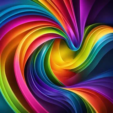 Stylish rainbow background and texture. Abstract Rainbow Curved Lines Waves.. Foto stock